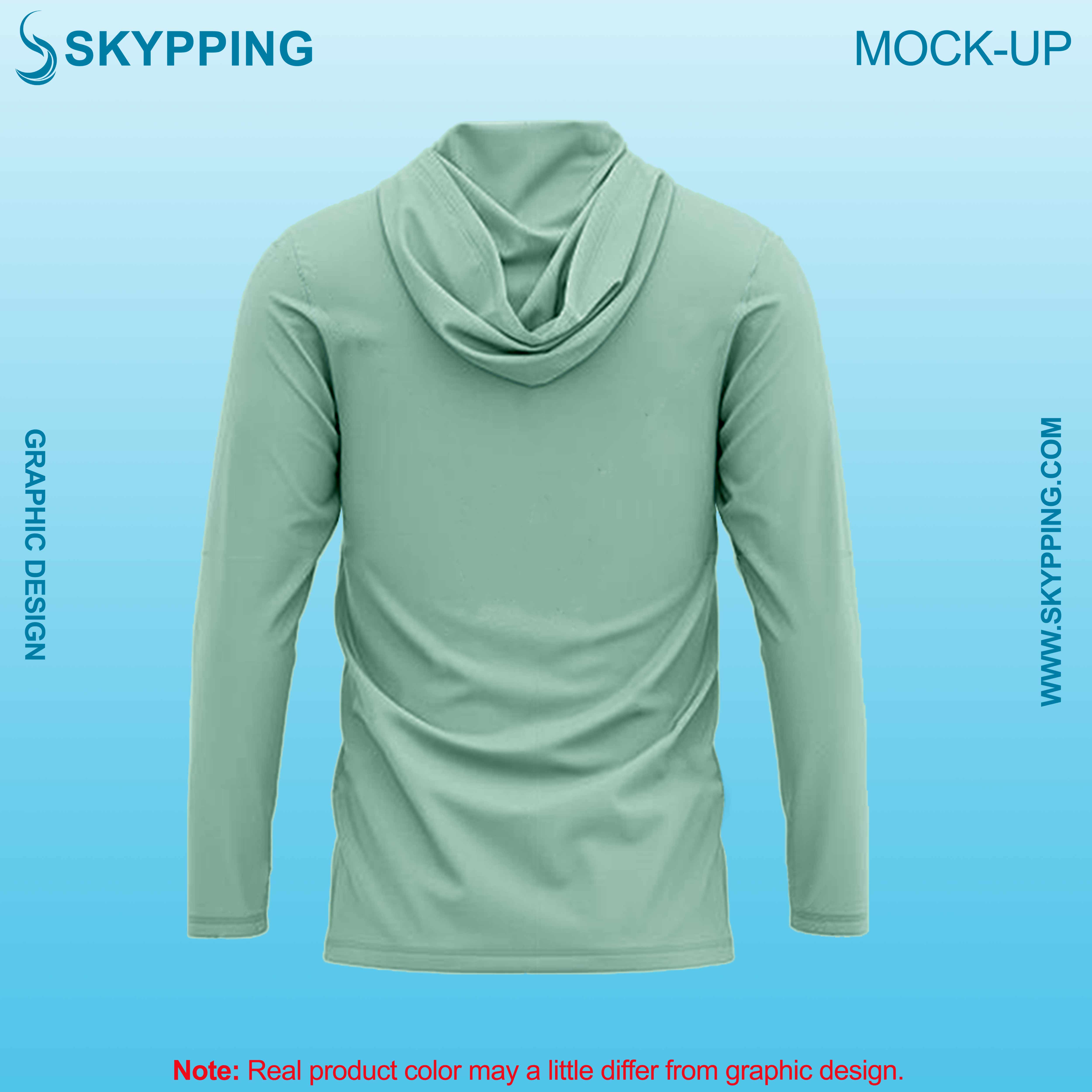 Hooded Long sleeve set-in style round neck t-shirts for men